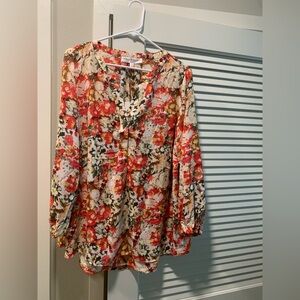 Chelsea & Theodore Multicolored Floral Blouse NWT 🌴